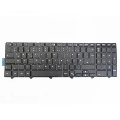 A black laptop keyboard is shown against a white background.