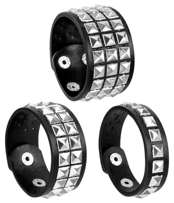 Produktbild von Newellsail Leder Niet Armband Gothic Punk Leder Armbänder Vintage Verstellbare S