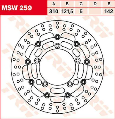 Produktbild von TRW Bremsscheibe Allround schwimmend MSW259 GSF650 Bandit S WVCZ