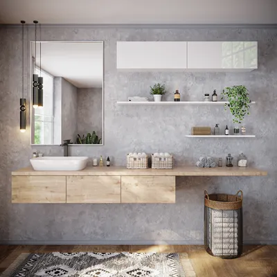 Produktbild von PLATAN ROOM Badschrank Hängeschrank 160 (2x80) x 30 x 25cm Hochglanz  Badezimmerschrank hängend Wandschrank für Bad weiß