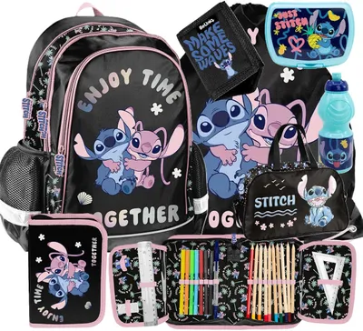 Produktbild von 7tlg Lilo und stitch Schulrucksack set Rucksack Schulranzen Federtasche Sportbeutel schultasche fur madchen