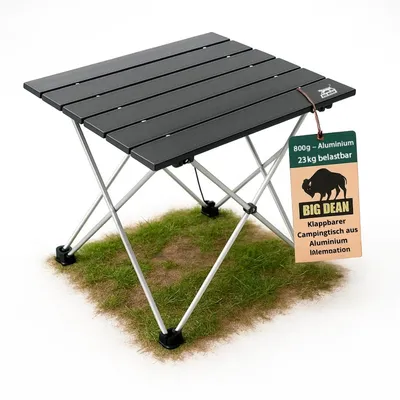 Produktbild von BigDean Campingtisch faltbar Ultraleicht Kleiner Klapptisch - Campingtisch klein Camping Tisch Klapptisch klein