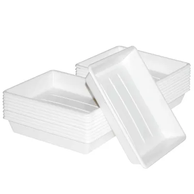 Produktbild von 20x Kunststoffwanne, weiß, Inhalt 0,4 Liter, LxBxH 225/190x175/140x42 mm