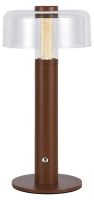 Image de Lampe de table 1W 100lm LED USB avec batterie rechargeable marron