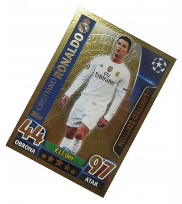 Produktbild von Topps Champions League 2015–2016 Limited Edition Ronaldo Gold Football Card