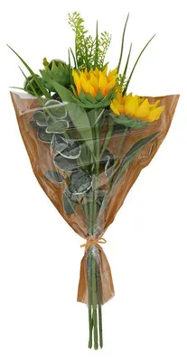 Immagine prodotto di Countryfield, bouquet artificiale di girasoli gialli, 60 cm, fiore decorativo