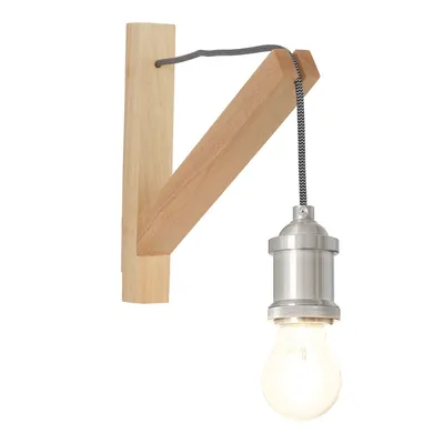 Immagine prodotto di Mexlite - lampada da parete - Dion - marrone - legno - E27 - 7787BE