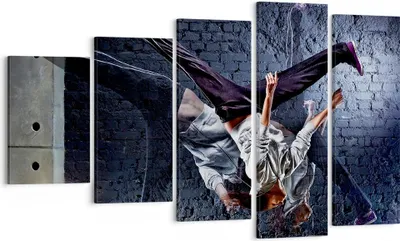 Produktbild von Bild auf Leinwand - Leinwandbild - Tänzer Mode Flip Mädchen - 100x60cm - Wand Bild - Wanddeko - Leinwanddruck - Bilder - Kunstdruck - Wanddekoration - Leinwand bilder - Wandkunst - EG100x60-2110