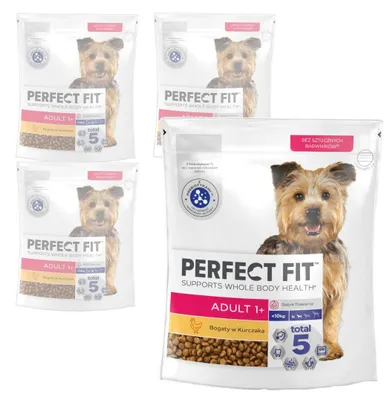 Produktbild von Perfect Fit (adult 1+) 4x825g Reichhaltiges Trockenfutter mit Huhn für ausgewachsene Hunde kleiner Rassen