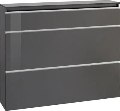 Produktbild von Schuhschrank >Magione< in Anthrazit Hochglanz - 120x108x26.5cm (BxHxT)