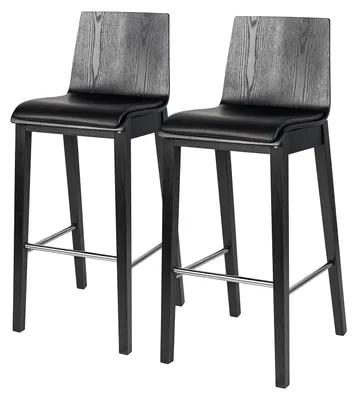 Produktbild von home24 Barstuhl - 2er-Set - Kunstleder / Esche Teilmassiv