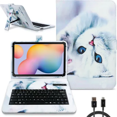 Produktbild von Tastatur Tasche für Samsung Galaxy Tab S11 S10 S9 FE Bluetooth Hülle Case QWERTZFarben:Motiv 1