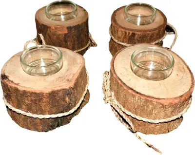 Produktbild von 4 Teelichthalter + Glas, ideal für z.B. Weihnachtsgesteck- kranz = 4 Stück