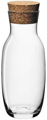 Glas-Wasserkaraffe mit Korkdeckel, 1,1 l, spülmaschinenfest