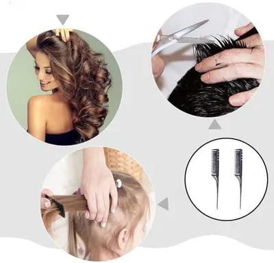 Produktbild von 2 Stück antistatische Stielkämme zum Toupieren, Haarkämme mit Nadelstiel für Friseur und Haarstyling, Strähnenkämme zum Zurückkämmen und Toupieren der Haarwurzeln