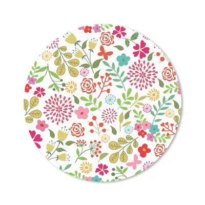 Produktbild von MuchoWow® Mauspad Mousepad Blumen - Farben - Muster 50x50 cm - Mousepads - Maus Mat - Pad - Mausunterlage - Vinyl
