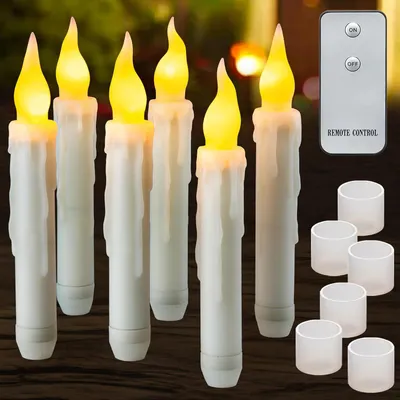 Obrázok produktu pre Sada 6 LED sviečok na diaľkové ovládanie, s možnosťou stmievania, napájaných batériami