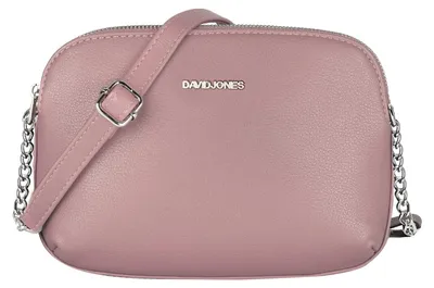Zdjęcie produktu dla David Jones - Damska torebka na ramię - Torebka typu crossbody, wykonana z materiału przypominającego skórę (PU) - Torebka z 3 przegródkami