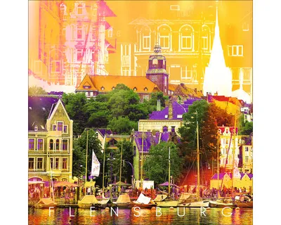 Produktbild von Glasbild Flensburg Hafen II GLA1521 50x50 cm