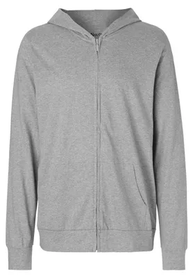 Immagine prodotto di Felpa con cappuccio unisex per uomo/donna, con zip, in jersey LT3727 (taglia M), colore grigio