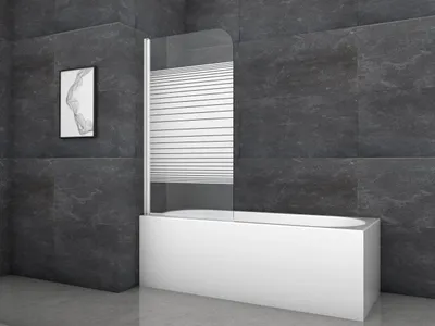 Produktbild von Badewannenfaltwand MARWELL Pulse 1, 1-flg, 80x40 cm - Duschwand für Badewanne in weiß - Duschabtrennung