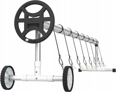 Zdjęcie produktu dla AULMINIOWY SYSTEM ZWIJANIA FOLII BASENOWEJ 300cm 570 cm Z KÓŁKAMI I TAŚMAMI