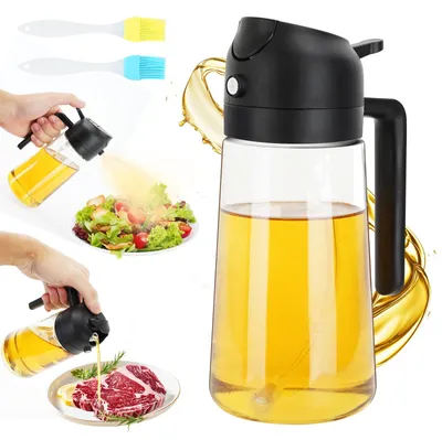 Ölsprüher 2-in-1, 470 ml, Glasflasche, Sprüh- und Gießfunktion