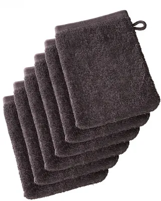 Produktbild von waschlappen 22 x 15 cm Baumwolle braun 6 Stück