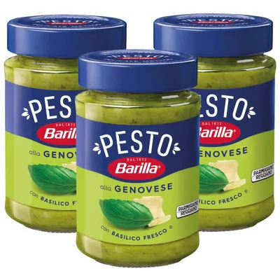 Image de Barilla Pesto Sauce Genovese au basilic frais 190g 3pcs