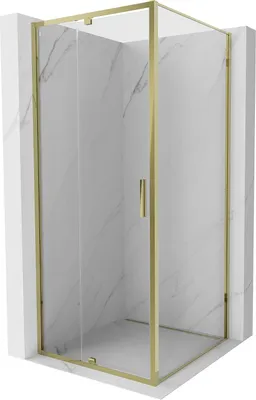 Produktbild von Mexen Exo Duschkabine schwenkbar 95 x 95 cm, transparent, gold - 819-095-095-50-00