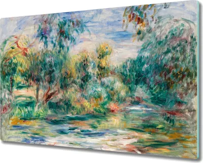 Produktbild von Coloray Kochplattenabdeckung Herdabdeckplatte 80x52 cm Hackbrett Schneidebrett Küchenbrett - Wald