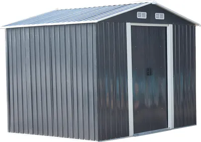 Produktbild von Grau verzinktes Stahlgerätehaus MANSO- 5,2 m²