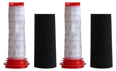 Two sets of vacuum cleaner filters are displayed against a white background.