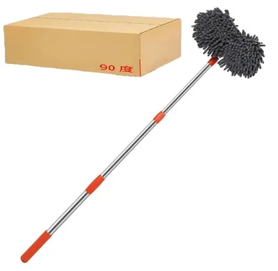 Zdjęcie produktu dla Mop do mycia samochodów, teleskopowy uchwyt, obrotowy o 360°, kolor żółty