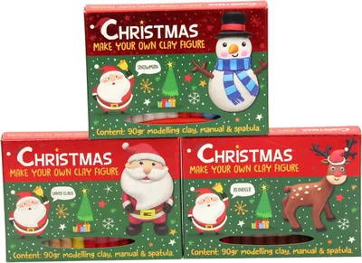 Image de Maak je eigen Kleifiguur Kerst - 90gr. Klei