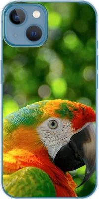 Produktbild von König Design Hülle kompatibel mit Apple iPhone 14 Kunststoff Soft Handyhülle - Handy Case Papagei