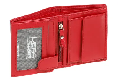 Produktbild von LEAS Mini-Kombibörse RFID Schutz Echt-Leder, rot Mini-Edition