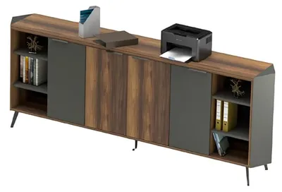 Produktbild von Arbeitstisch Schreibtisch Tisch Sideboard Büro Einrichtung 3tlg. Set Möbel