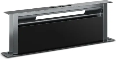 Image de Klarstein Verosteel Hotte Aspirante 90 cm - A++ Éco, 906,2 m³/h, Commandes Tactiles, LED, Filtre Charbon, Hotte Encastrable Plan de Travail, Verre Noir & Aluminium, Silencieuse