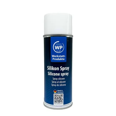 A can of silicone spray is shown against a white background.