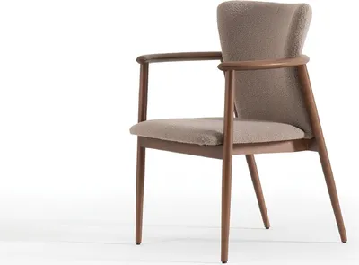 Image de Chaise de salle à manger Design Polster Tissu Style Fauteuil moderne
