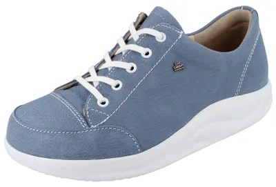 Produktbild von FINN COMFORT FINNAMIC Ikebukuro Damen Schnürschuhe hellblau Nubukleder - Größe: UK 5