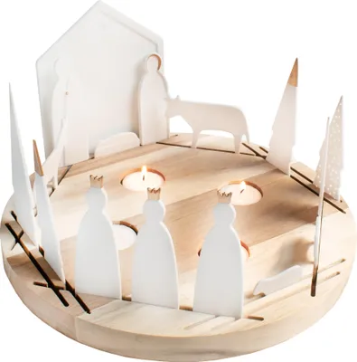 Produktbild von Räder Lichtobjekt rund Krippe D.30cm, H.16cm,16 Teile