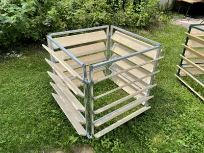 Produktbild von Elmato 14858 Komposter Holz/Metall verzinkt , Steckmodell Fichte 100x100x100cm