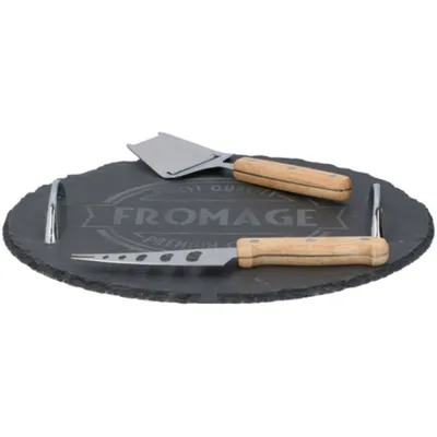 Produktbild von käsebrett-Set rund 3 Stück 30 cm schwarz/braun
