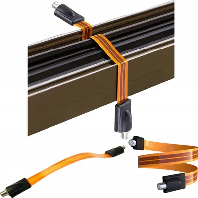 Zdjęcie produktu dla Przelotka Okienna Przejściówka Kabel Złącze F-F Ultra Slim 27Cm