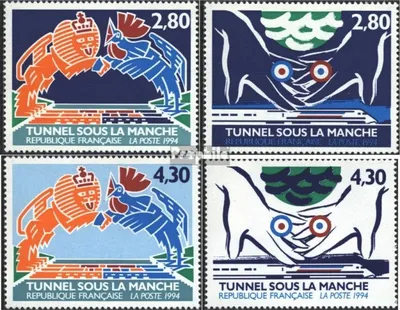 Produktbild von Briefmarken Frankreich 1994 Mi 3023-3026 (kompl.Ausg.) postfrisch Ärmelkanaltunnel