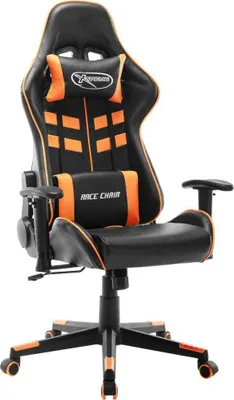Produktbild von Gaming-Stuhl Schwarz und Orange Kunstleder