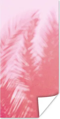 Produktbild von MuchoWow® Poster Pflanzen - Blätter - Rosa 60x120 cm - Wandschmuck