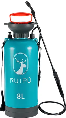 Produktbild von Tragbarer Pumpendruck-Gartensprueher, 2,11 Gallonen/8 l, tragbarer Rasen- und Gartensprueher mit Druckentlastungsventil, drehbarer Spruehlanze, verstellbarer Schultergurt, fuer Rasen, Hof, Unkraut
